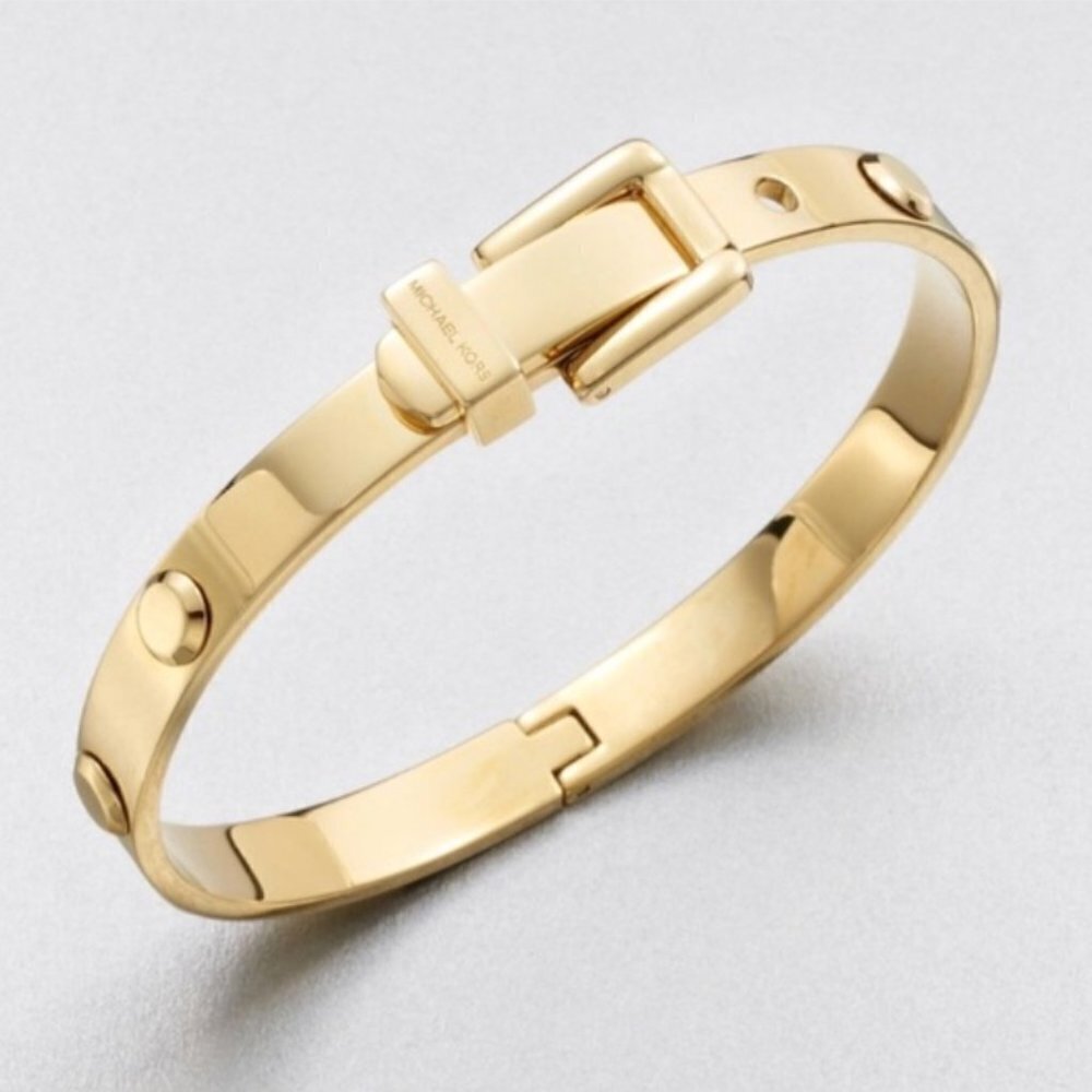 Michael Kors Astor Gold-Tone Buckle Bangle NWT